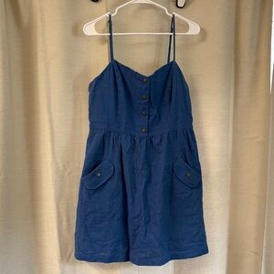 Summer western linen blend dress